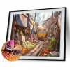 Sunset Street View - Full Round Diamond - 40*30cm
