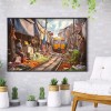 Sunset Street View - Full Round Diamond - 40*30cm