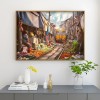 Sunset Street View - Full Round Diamond - 40*30cm