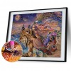 Tiger And Man - Full Round Diamond - 40*30cm