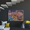 Tiger And Man - Full Round Diamond - 40*30cm