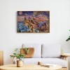Tiger And Man - Full Round Diamond - 40*30cm
