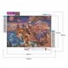 Tiger And Man - Full Round Diamond - 40*30cm