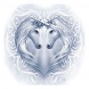 Two Horses - Partial Round Diamond - 30x30cm