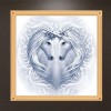 Two Horses - Partial Round Diamond - 30x30cm