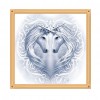 Two Horses - Partial Round Diamond - 30x30cm