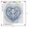Two Horses - Partial Round Diamond - 30x30cm