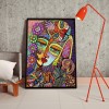 Abstract Girl - Full Round Diamond - 40x50cm