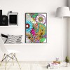 Resin Full Round Diamond Painting Abstract Flower Pattern Handmade Picture