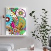 Resin Full Round Diamond Painting Abstract Flower Pattern Handmade Picture