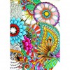 Resin Full Round Diamond Painting Abstract Flower Pattern Handmade Picture