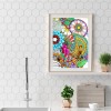 Resin Full Round Diamond Painting Abstract Flower Pattern Handmade Picture