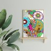Resin Full Round Diamond Painting Abstract Flower Pattern Handmade Picture