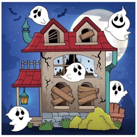 Halloween Series Ornaments  - Full Round Diamond - 30x30cm