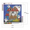 Halloween Series Ornaments  - Full Round Diamond - 30x30cm