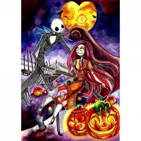 Animated Halloween  - Full Round Diamond - 30x40cm