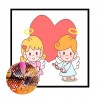 Cartoon Valentine - Full Round Diamond - 30x30cm