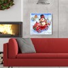 Coon Snowman - Square Diamond - 40x40cm