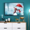 Girl and Snowman - Full Round Diamond - 40x30cm