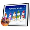 Christmas Snowman - Full Round Diamond - 40x30cm
