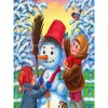 Christmas Snowman - Full Round Diamond - 30x40cm