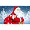Santa Wearing Glasses - Full Round Diamond - 40x30cm