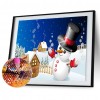 Christmas Snowman - Full Round Diamond - 40x30cm