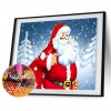Santa Wearing Glasses - Full Round Diamond - 40x30cm