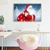 Santa Wearing Glasses - Full Round Diamond - 40x30cm