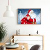Santa Wearing Glasses - Full Round Diamond - 40x30cm