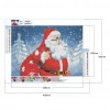 Santa Wearing Glasses - Full Round Diamond - 40x30cm