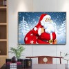 Santa Wearing Glasses - Full Round Diamond - 40x30cm
