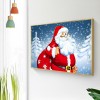 Santa Wearing Glasses - Full Round Diamond - 40x30cm