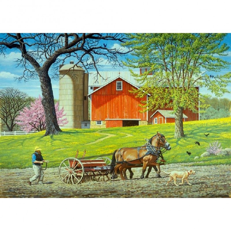 Farmer Pulling Cart ...