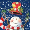 Bald Snowman - Full Round Diamond - 30*30cm