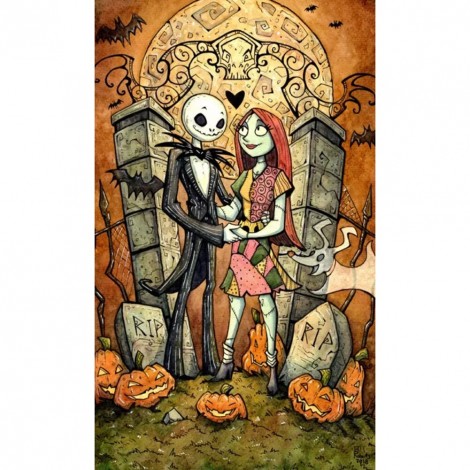 Animated Halloween  - Full Round Diamond - 30x40cm
