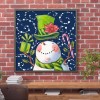 Bald Snowman - Full Round Diamond - 30*30cm