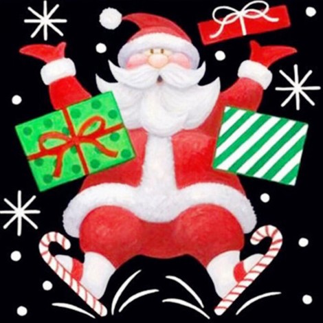 Santa Claus - Full Round Diamond - 30*30cm