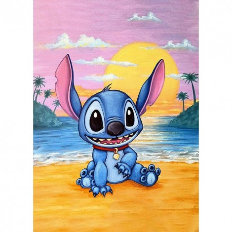 Diamond Painting Cartoon Koala on Beach Full Round Resin Rhinestone Picture