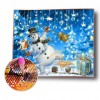 Big Snowman - Full Round Diamond - 40x30cm