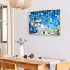 Big Snowman - Full Round Diamond - 40x30cm