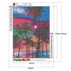 Coconut Tree - Full Round Diamond - 30x40cm