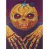 Pumpkin Skull - Special Shaped Diamond - 30x40cm