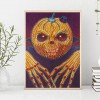 Pumpkin Skull - Special Shaped Diamond - 30x40cm