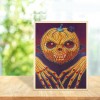 Pumpkin Skull - Special Shaped Diamond - 30x40cm