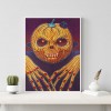 Pumpkin Skull - Special Shaped Diamond - 30x40cm