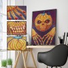 Pumpkin Skull - Special Shaped Diamond - 30x40cm