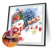 Christmas Snowman - Full Round Diamond - 30x30cm