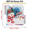 Christmas Snowman - Full Round Diamond - 30x30cm