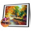 Autumn Scenery  - Partial Round Diamond - 30x30cm